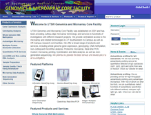 Tablet Screenshot of microarray.swmed.edu
